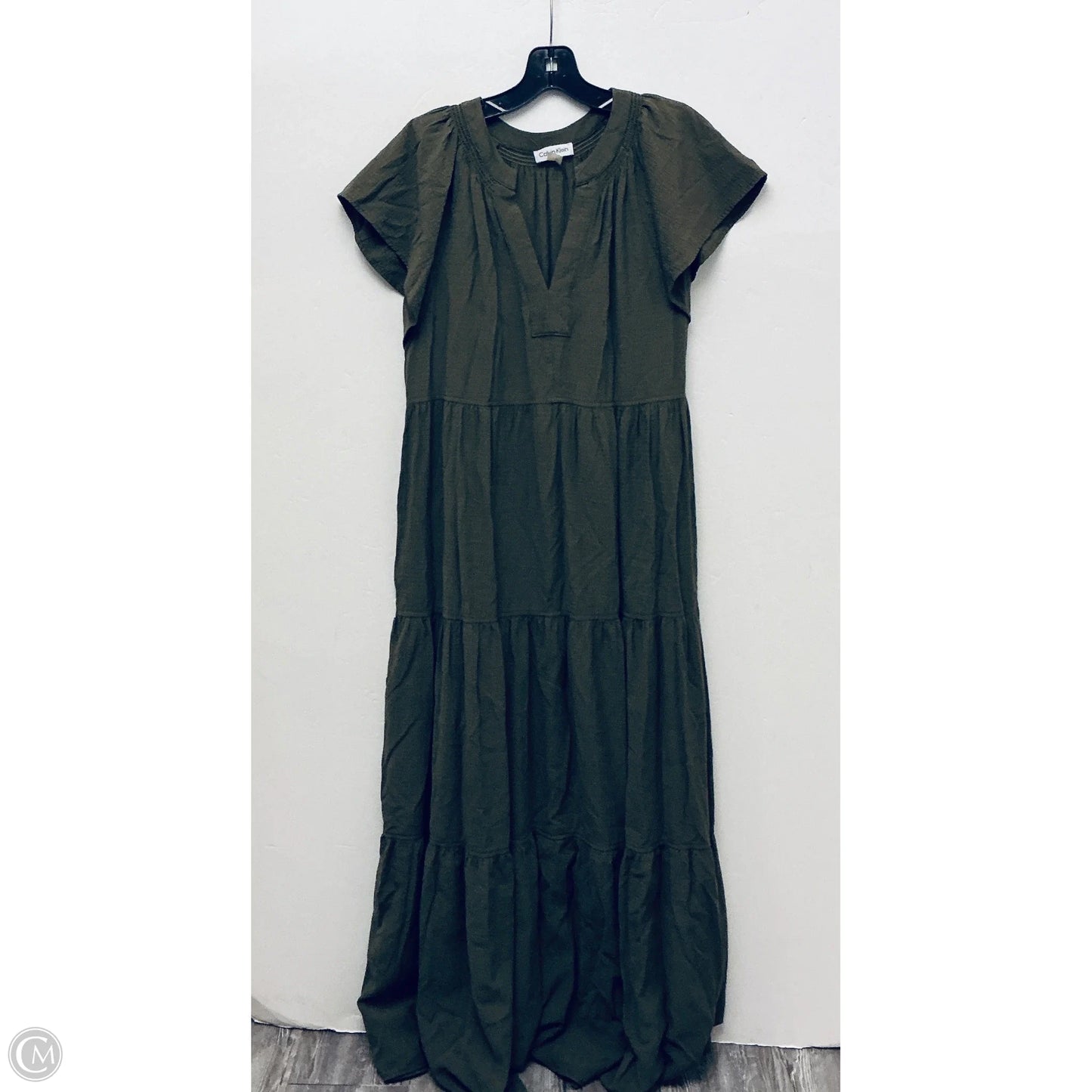 Dress Casual Maxi By Calvin Klein In Green, Size: L