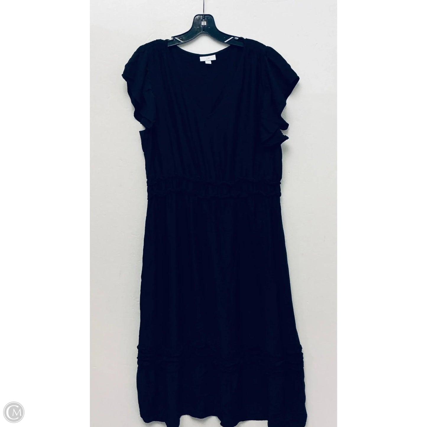 Dress Casual Maxi By J. Jill In Black, Size: L