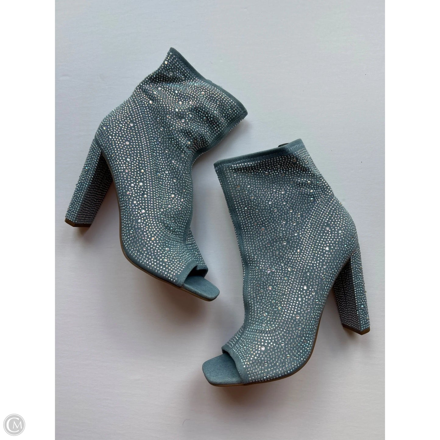 Shoes Heels Block By Clothes Mentor In Blue Denim, Size: 9.5