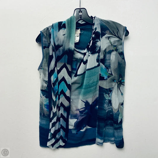 Top Sleeveless By Clothes Mentor In Blue & Green, Size: L