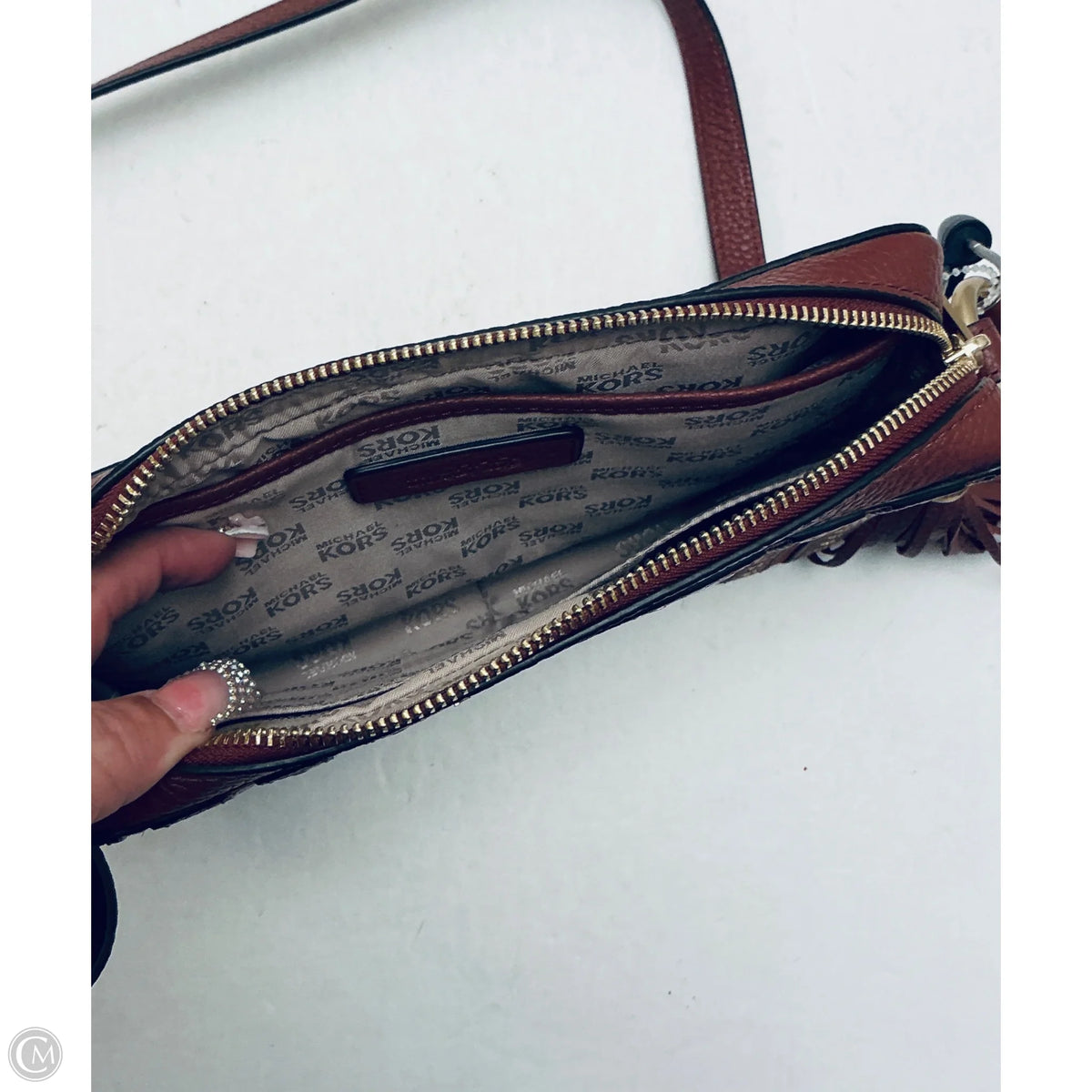 Crossbody Designer By Michael Kors, Size: Medium