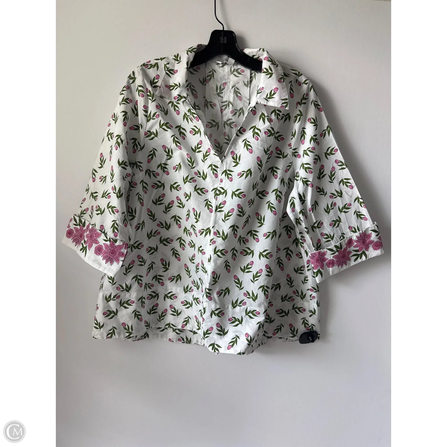 Top Short Sleeve By Crown And Ivy In Floral Print, Size: Xl