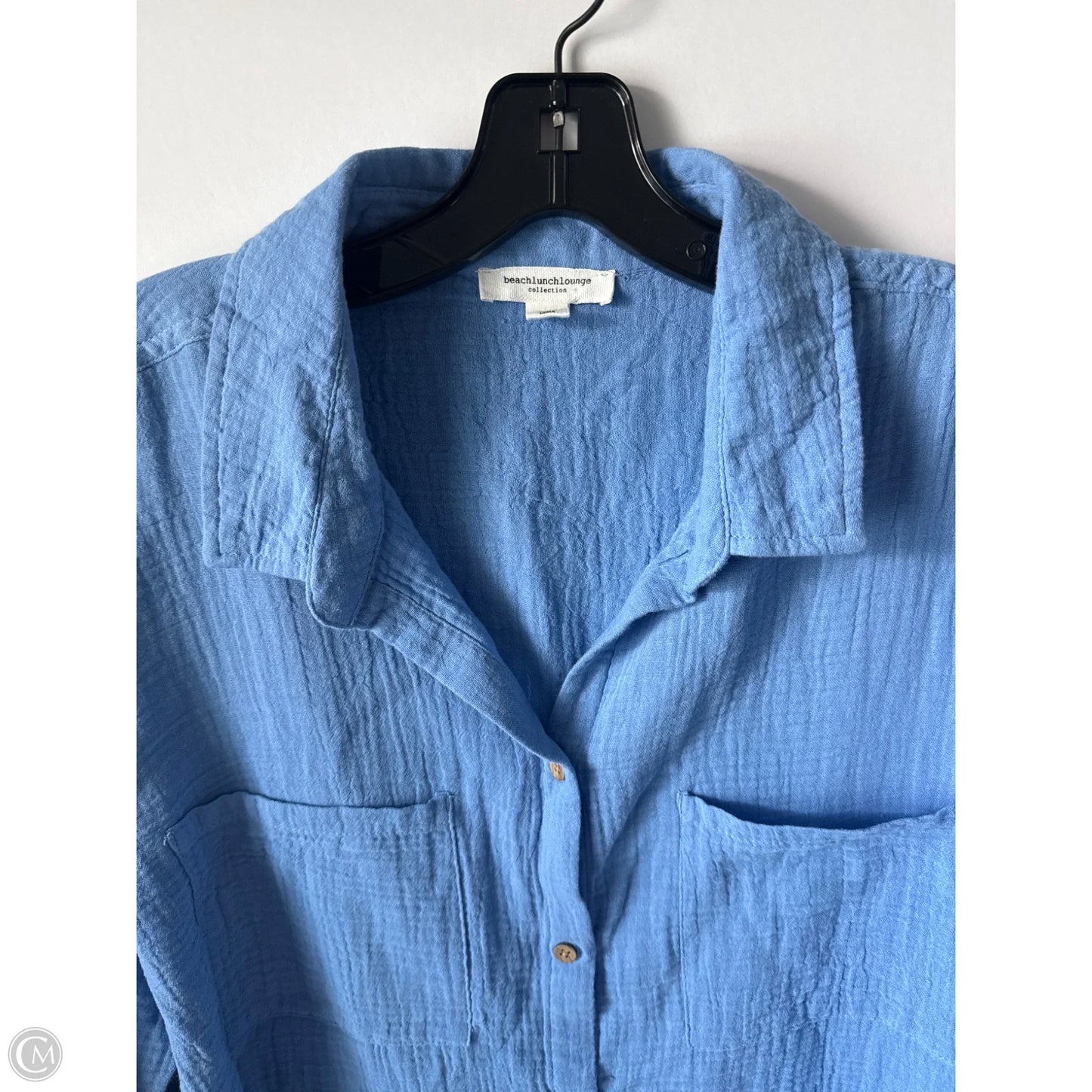 Top Long Sleeve By Beachlunchlounge In Blue, Size: Xl