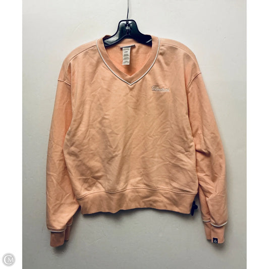 Sweatshirt Crewneck By Reebok In Peach, Size: L