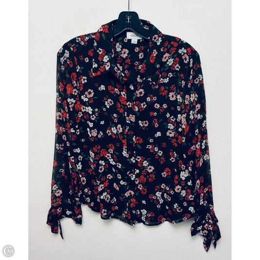 Top Long Sleeve By Cece In Floral Print, Size: M