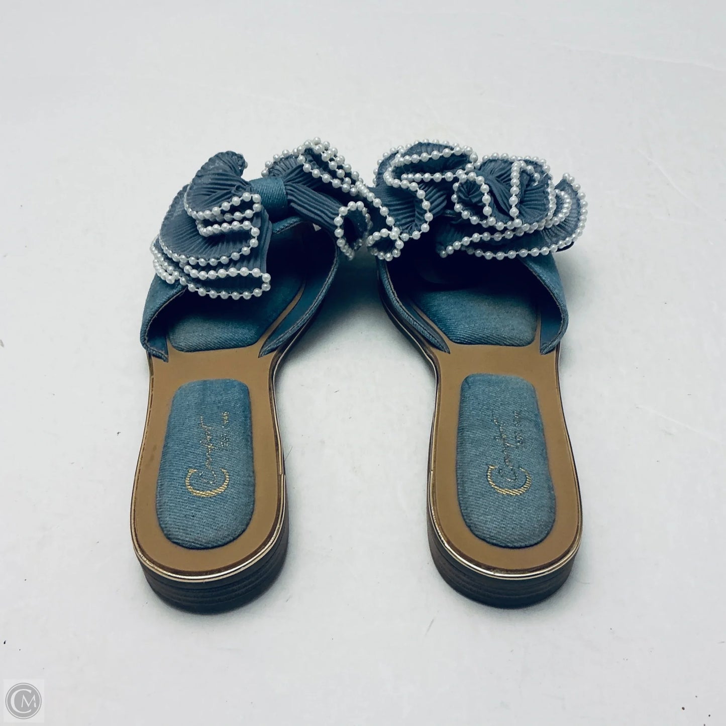Sandals Flats By Cato In Blue, Size: 7