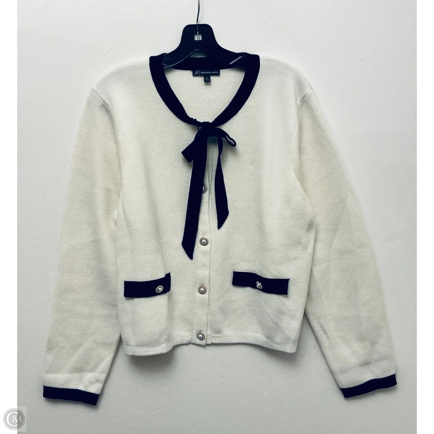 Sweater By Adrianna Papell In Cream, Size: Xl