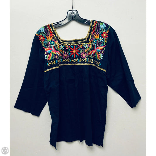 Top Long Sleeve By Clothes Mentor In Navy, Size: M