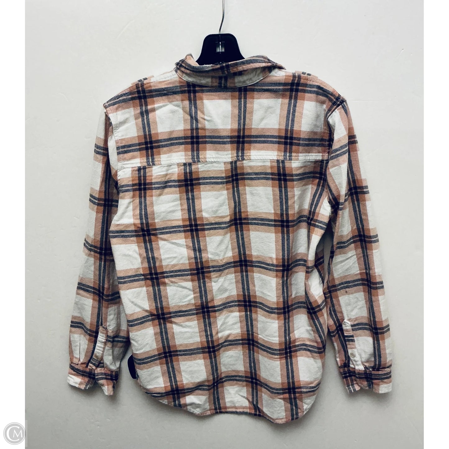 Top Long Sleeve By Universal Thread In Plaid Pattern, Size: S