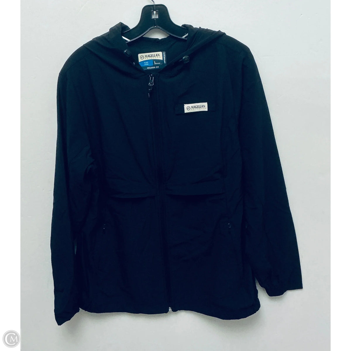 Jacket Windbreaker By Magellan In Black, Size: L