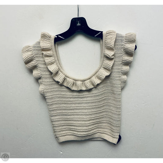 Top Short Sleeve By H&m In Beige, Size: S