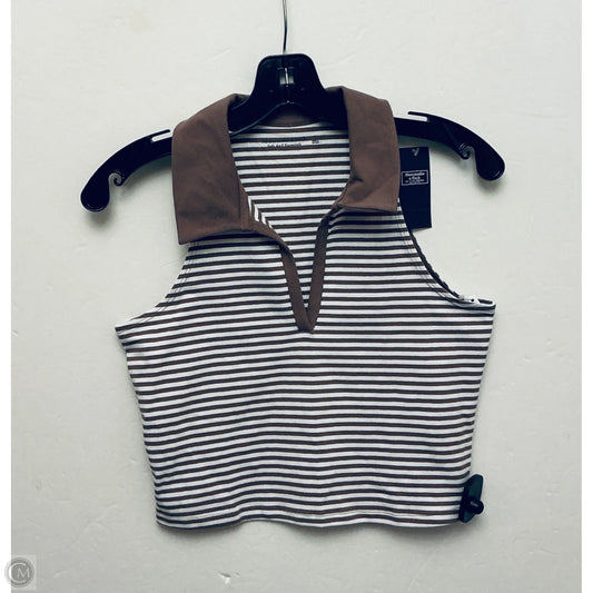 Top Sleeveless By Abercrombie And Fitch In Striped Pattern, Size: S