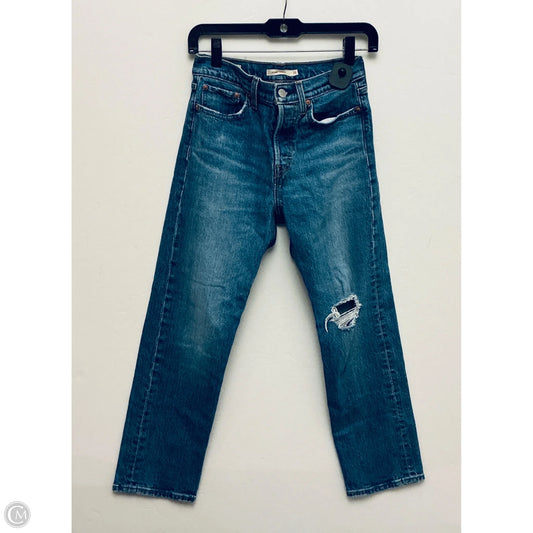 Jeans Boyfriend By Levis Capital E In Blue Denim, Size: 2