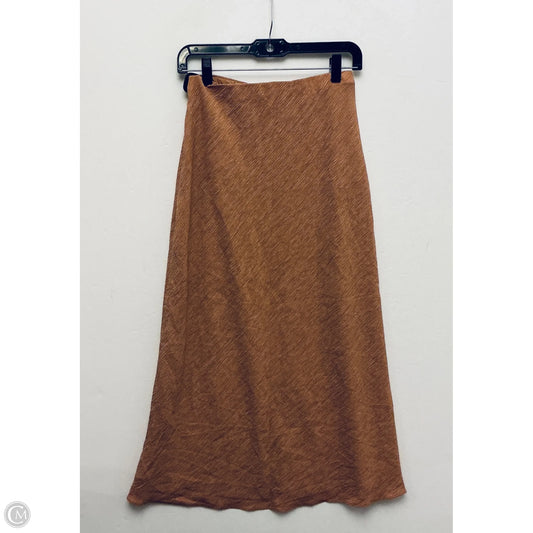 Skirt Midi By Abercrombie And Fitch In Brown, Size: Xs