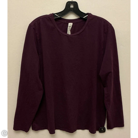 Athletic Top Long Sleeve Crewneck By Lululemon In Purple, Size: Xl