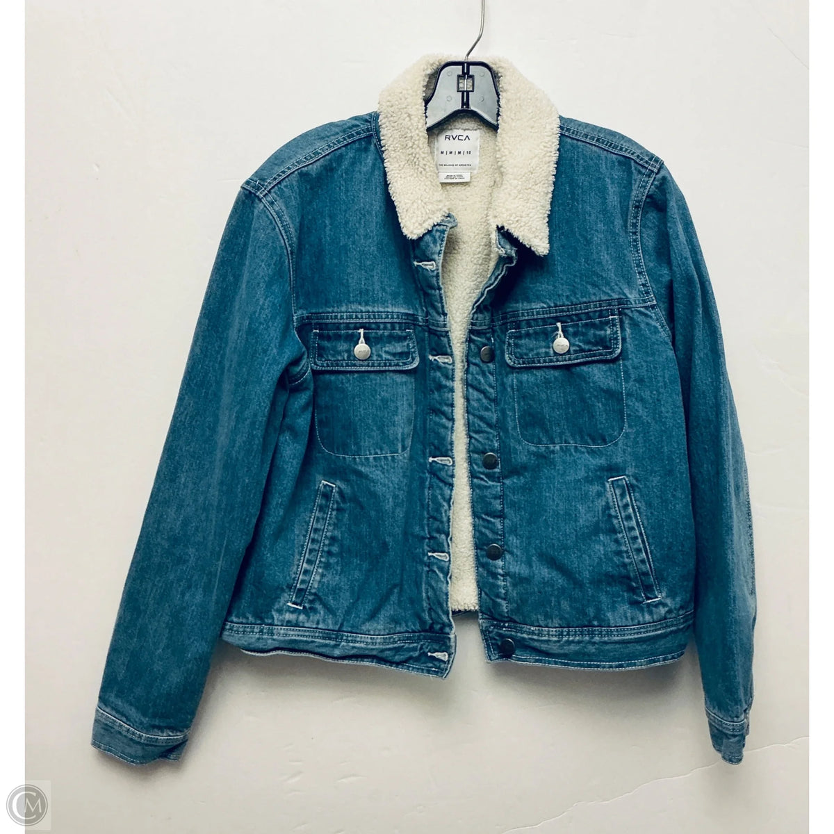 Jacket Denim By Rvca In Blue Denim, Size: M