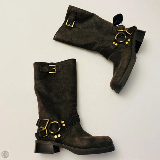 Boots Designer By Michael Kors In Brown, Size: 9