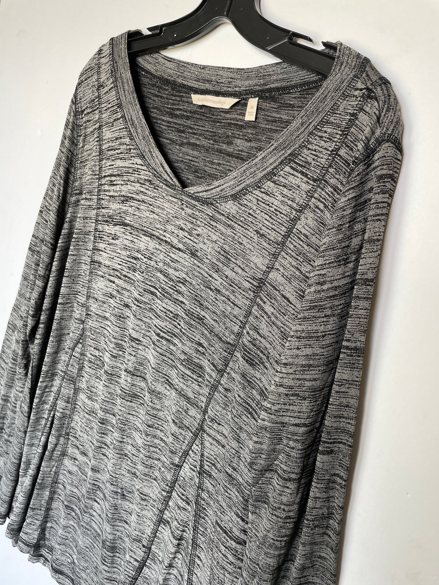 Grey Top Long Sleeve Soft Surroundings, Size Xl