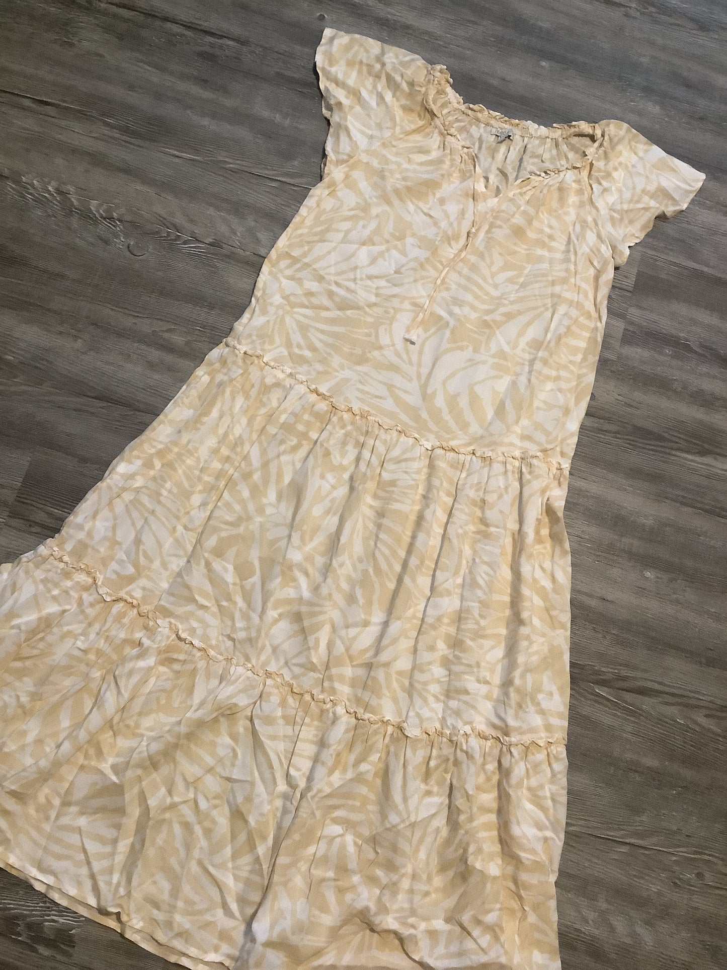 Yellow Dress Casual Maxi Clothes Mentor, Size S