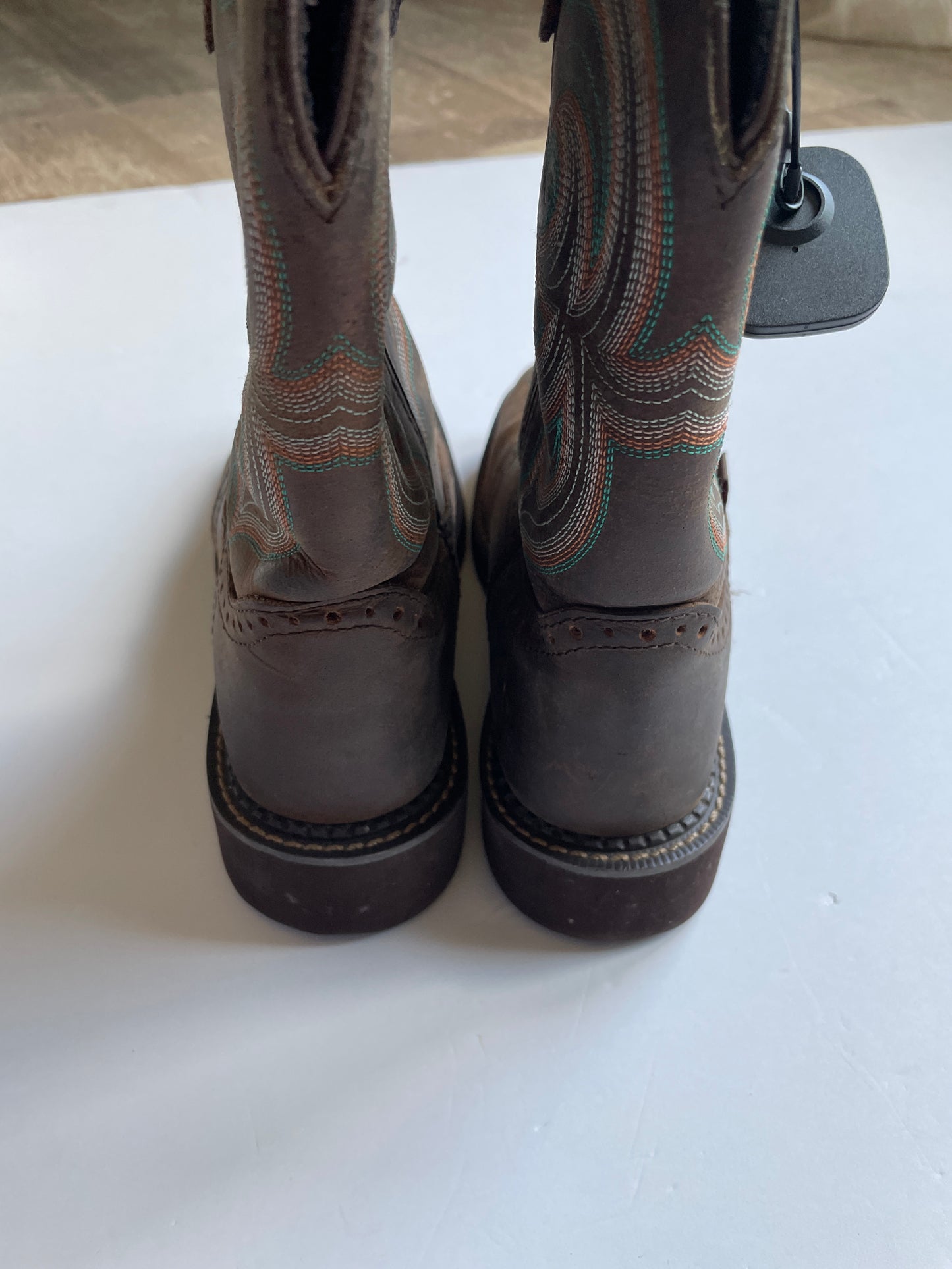 Brown Boots Western Justin, Size 7