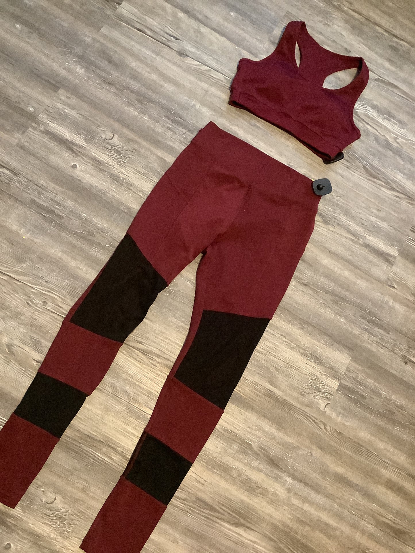 Red Athletic Leggings Clothes Mentor, Size M