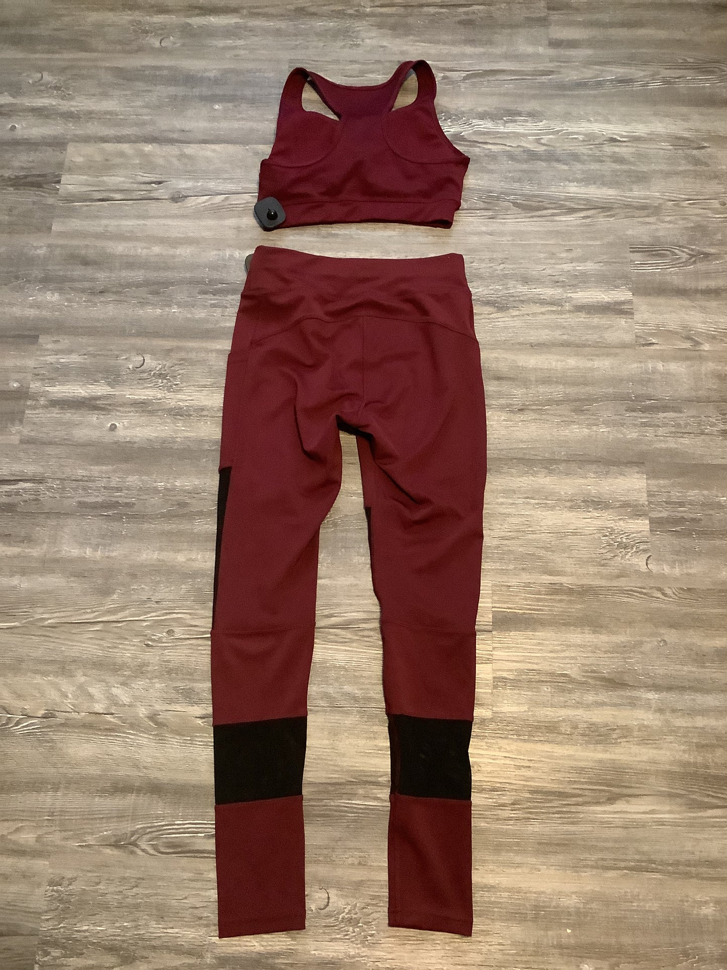 Red Athletic Leggings Clothes Mentor, Size M