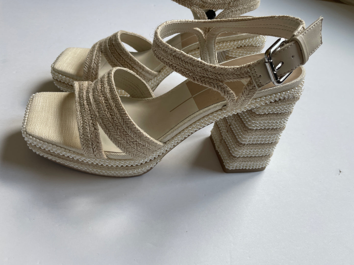 Tan Sandals Heels Block Dolce Vita, Size 9