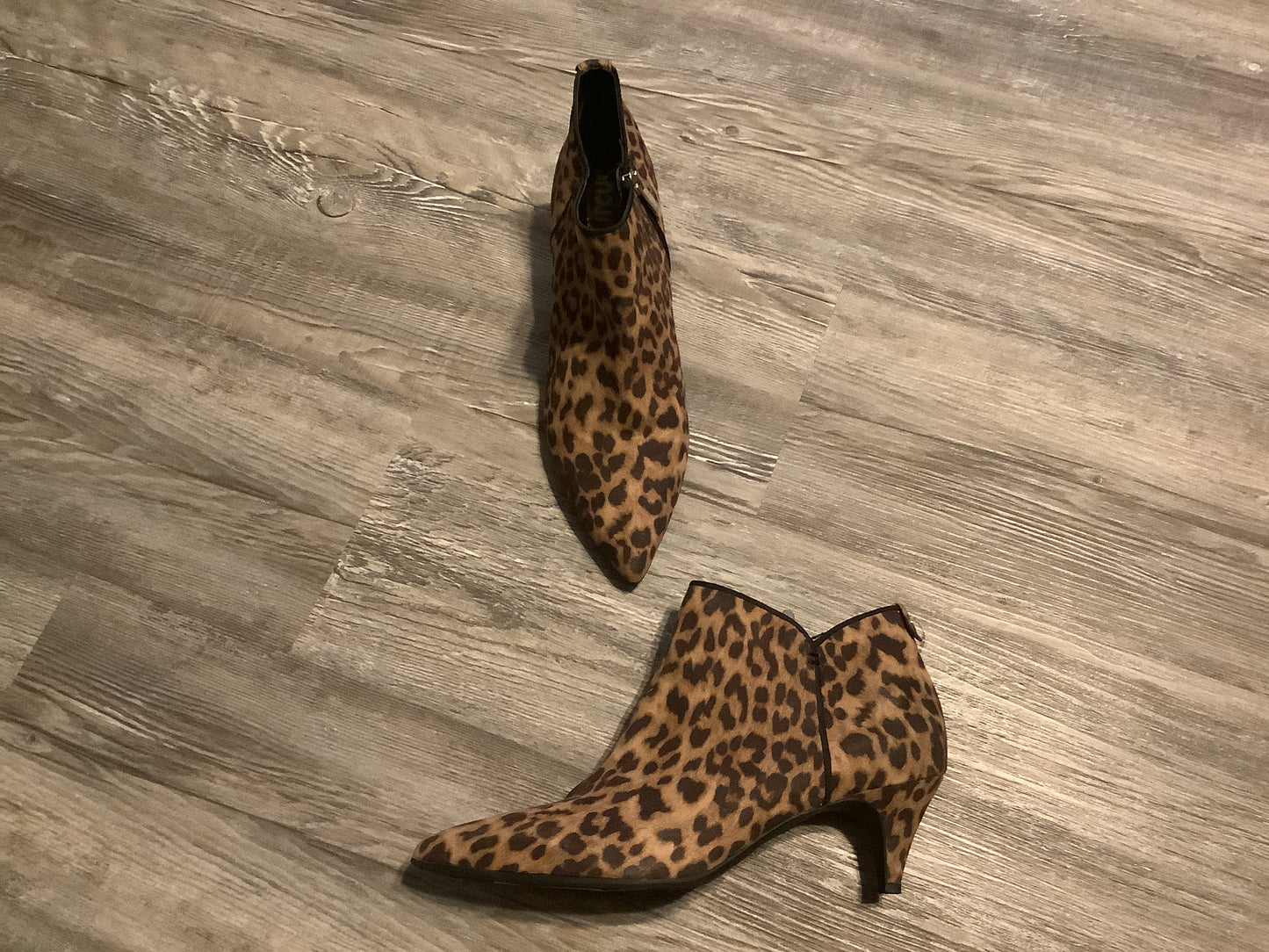 Animal Print Boots Ankle Heels Circus By Sam Edelman, Size 9.5