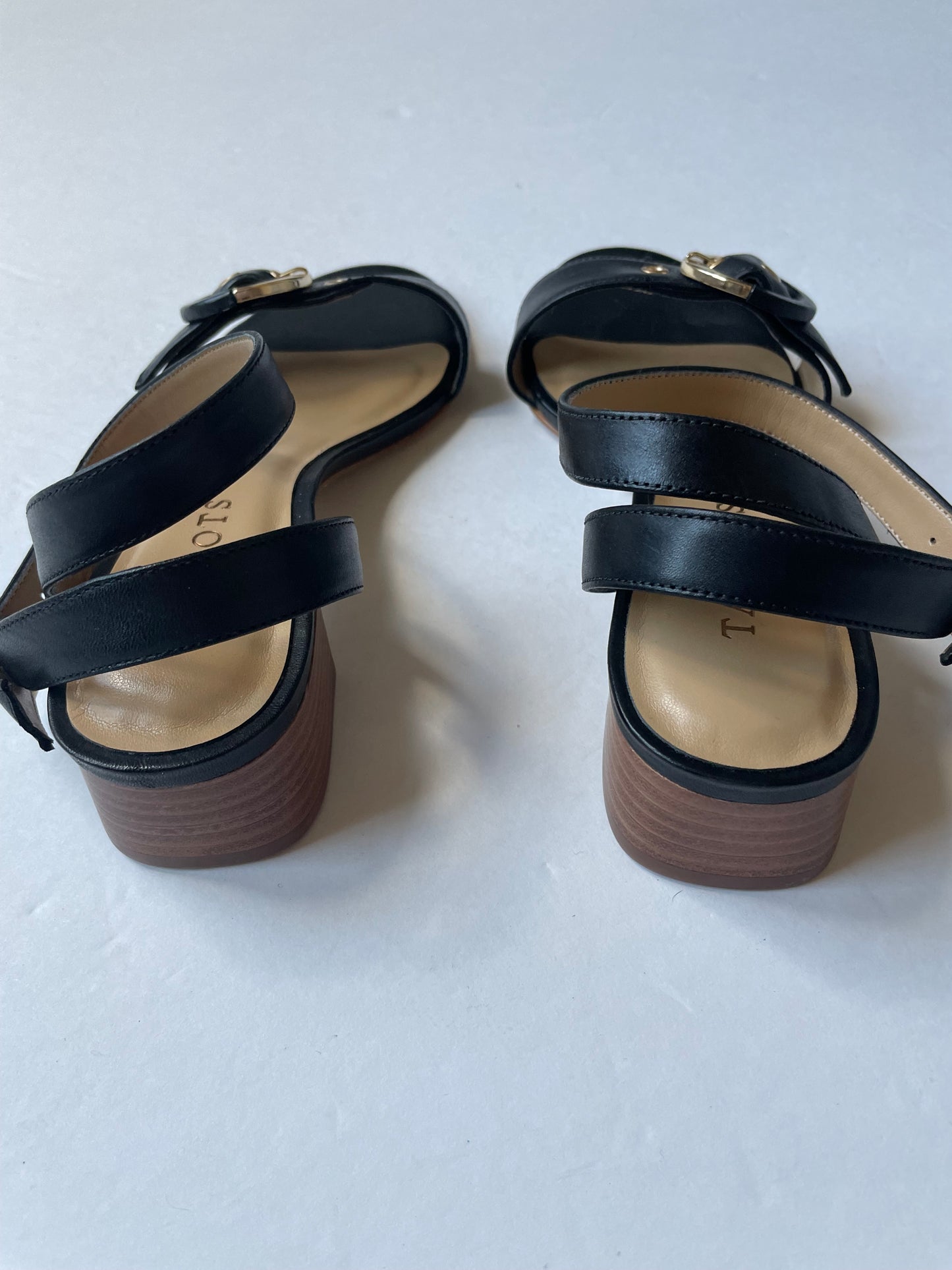 Sandals Heels Block By Talbots In Black, Size: 6