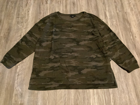 Top Long Sleeve By Sanctuary In Camouflage Print, Size: Xl