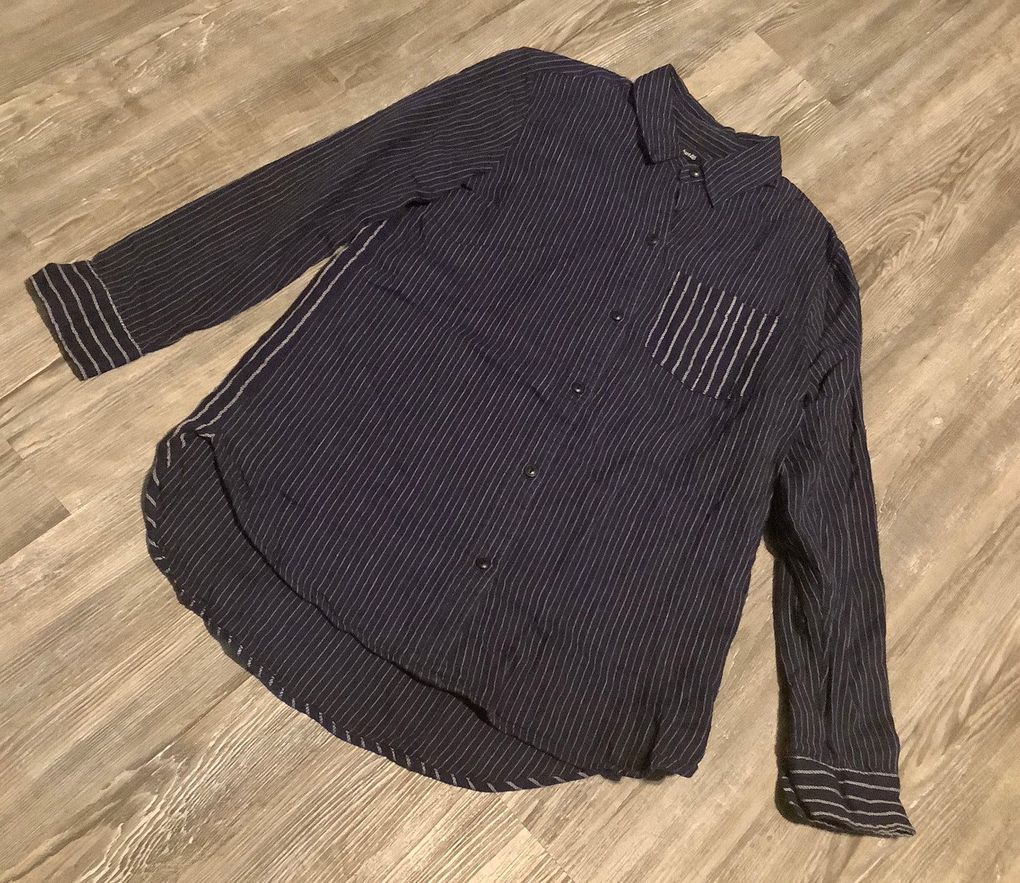 Top Long Sleeve By Madewell In Navy, Size: Xxs