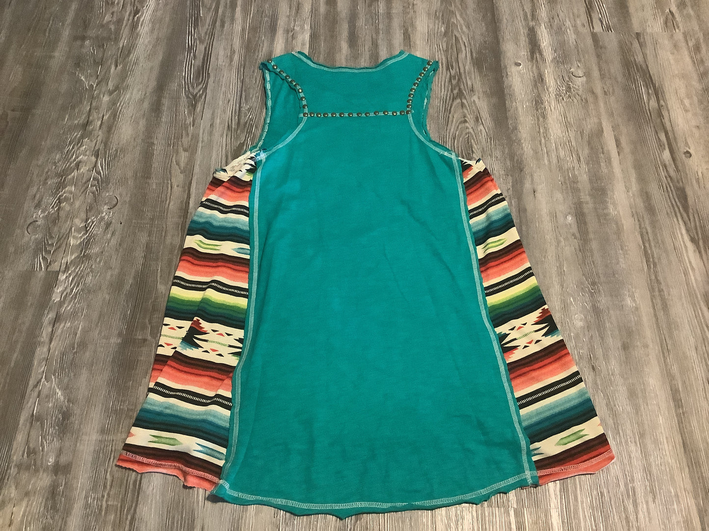 Top Sleeveless By Double D Ranch In Teal, Size: M