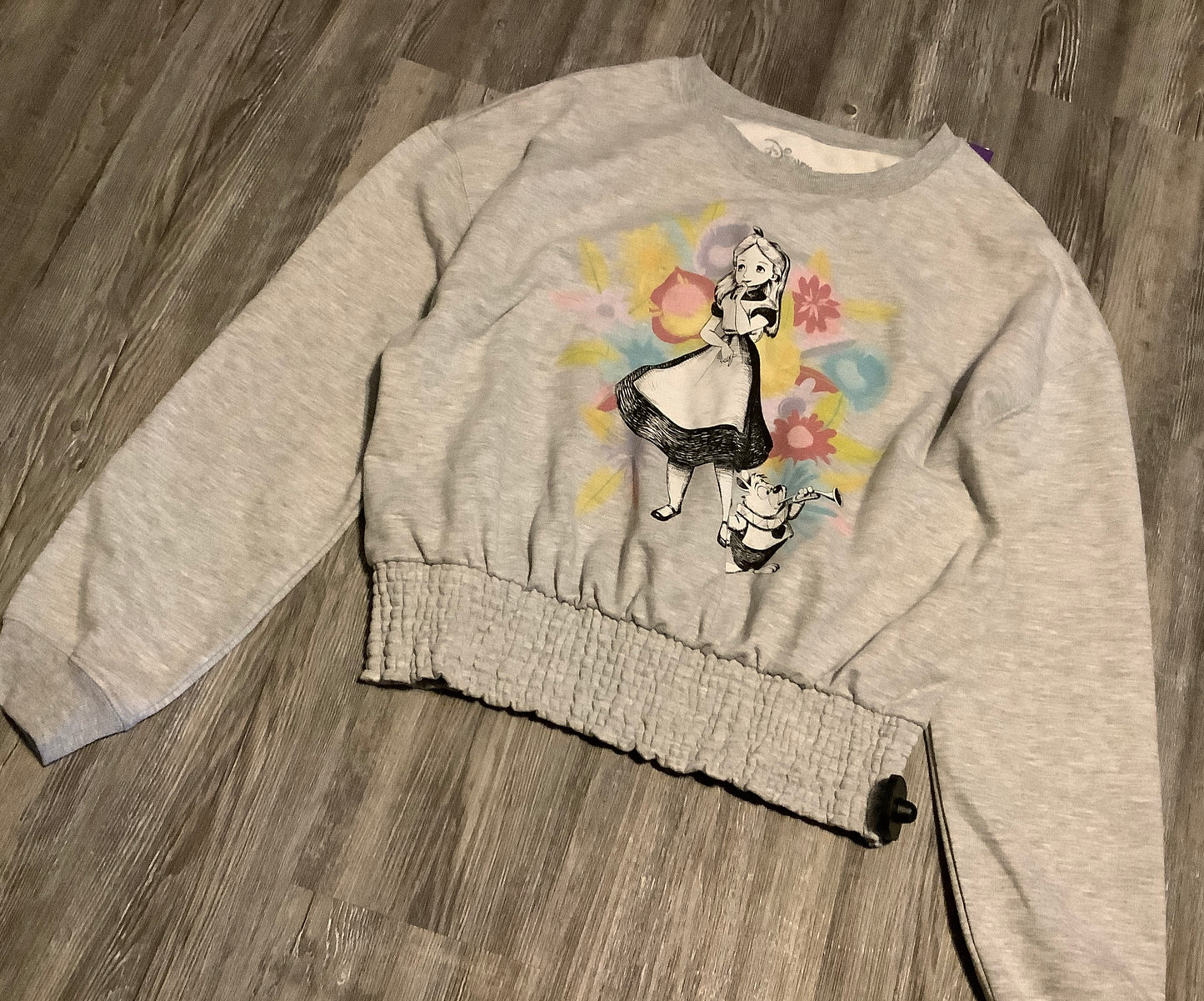 Sweatshirt Crewneck By Disney Store In Grey, Size: Xl