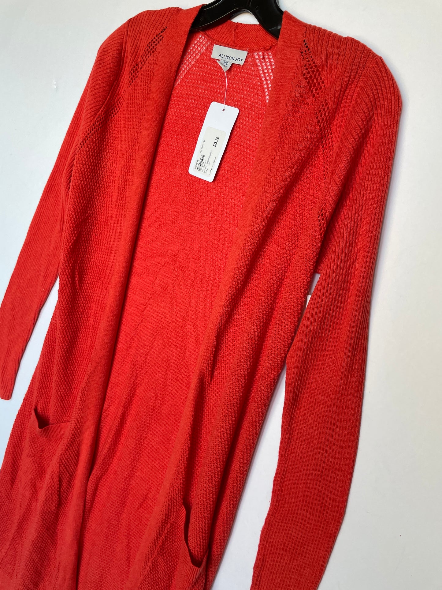 Sweater Cardigan By Allison Joy In Orange, Size: Xs