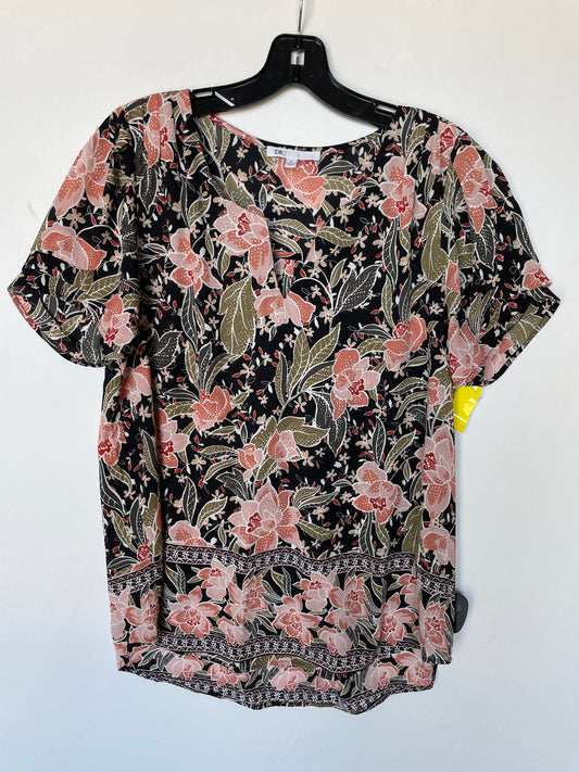 Top Short Sleeve By Dr2 In Floral Print, Size: M