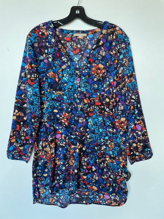 Top Long Sleeve By Joan Vass In Multi-colored, Size: M