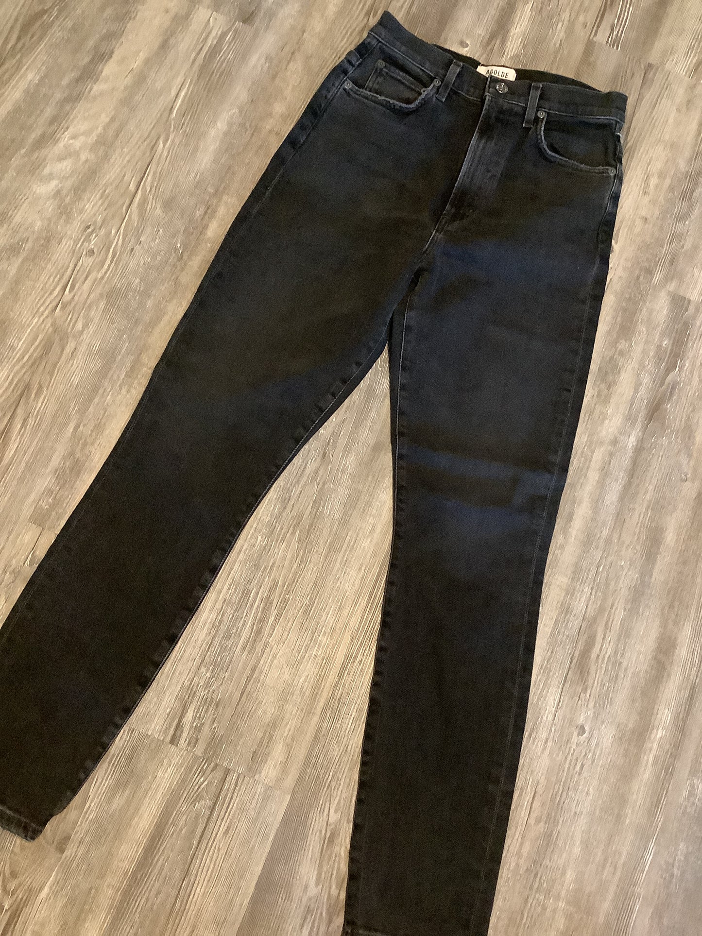 Jeans Skinny By Agolde In Black Denim, Size: 2