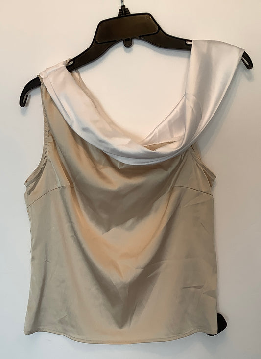 Top Sleeveless By Clothes Mentor In Gold & White, Size: S