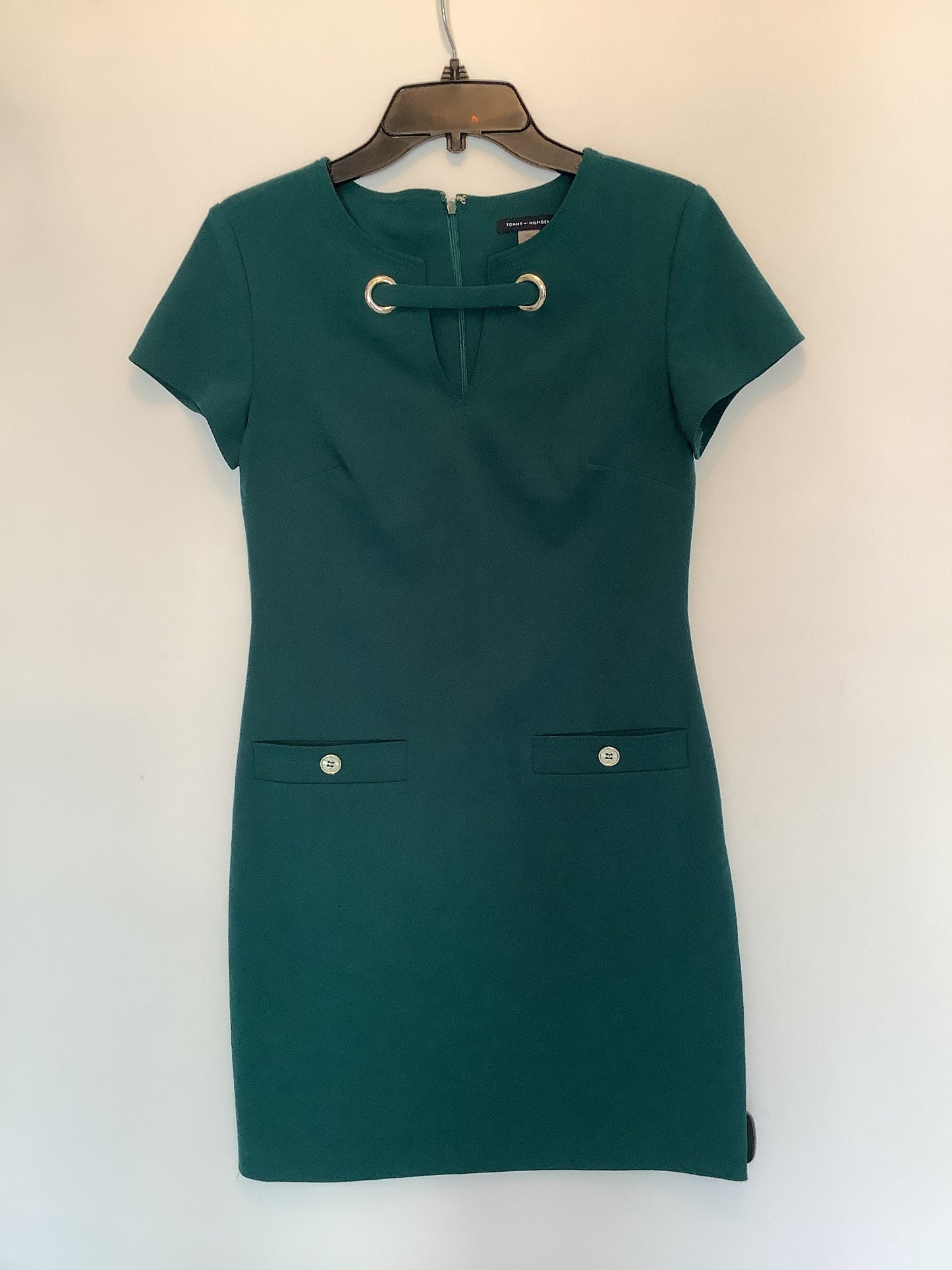 Dress Work By Tommy Hilfiger In Green, Size: Xs