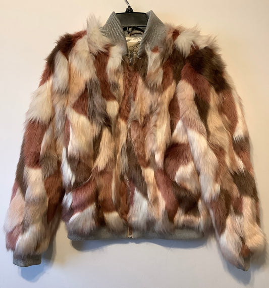 Jacket Faux Fur & Sherpa By Chaser In Multi-colored, Size: M