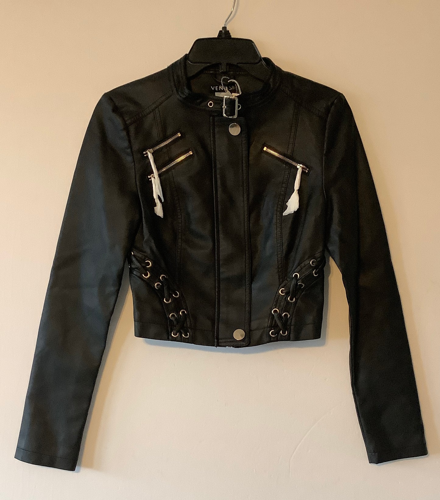 Jacket Moto By Venus In Black, Size: Xs