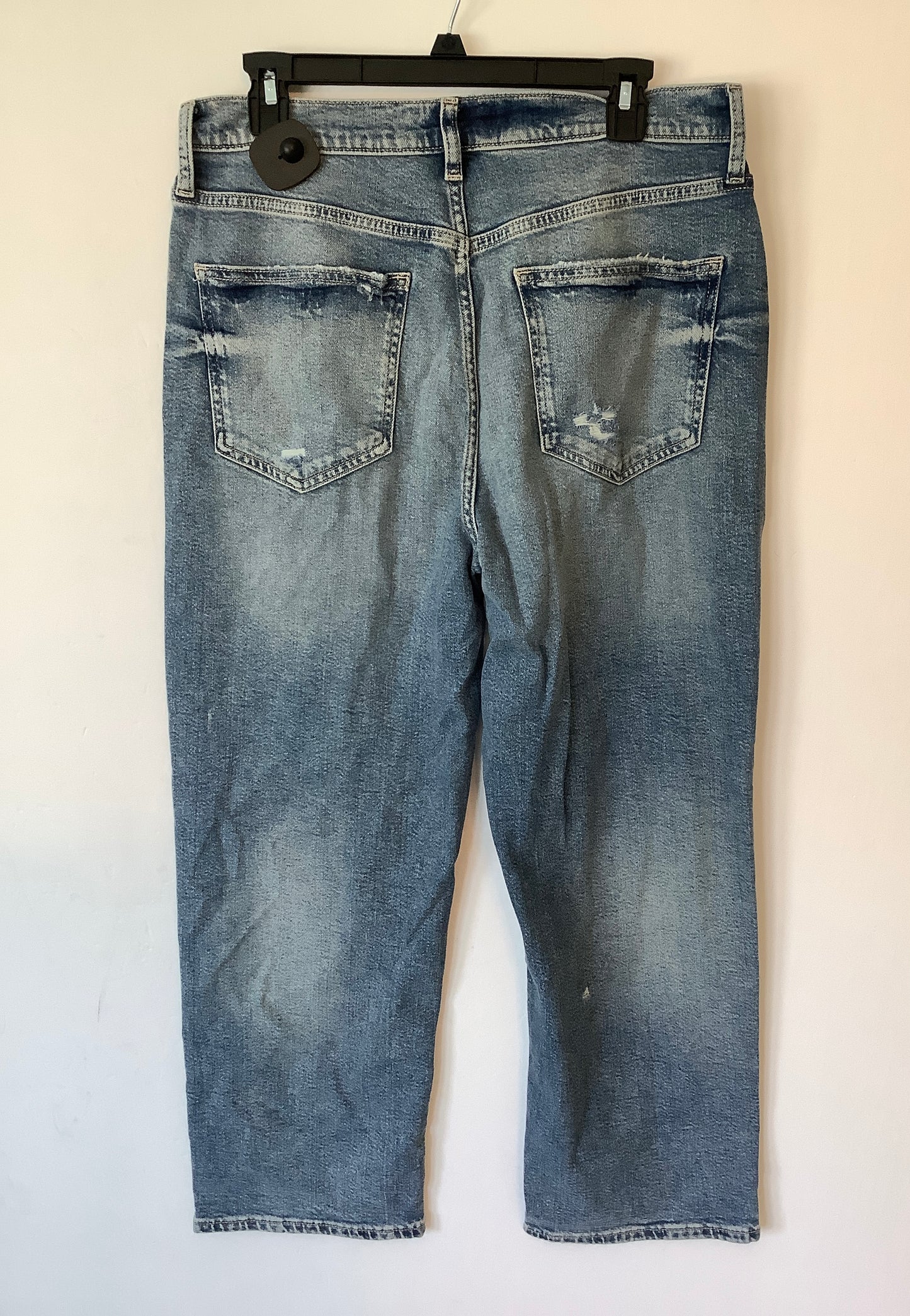 Jeans Straight By Arizona In Blue Denim, Size: 12