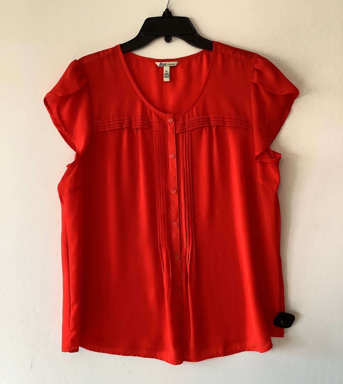 Top Short Sleeve By Bass In Red, Size: Xl