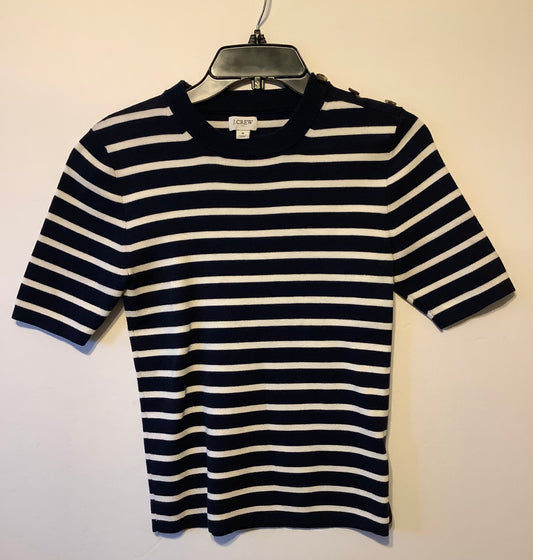 Top Short Sleeve By J. Crew In Striped Pattern, Size: S