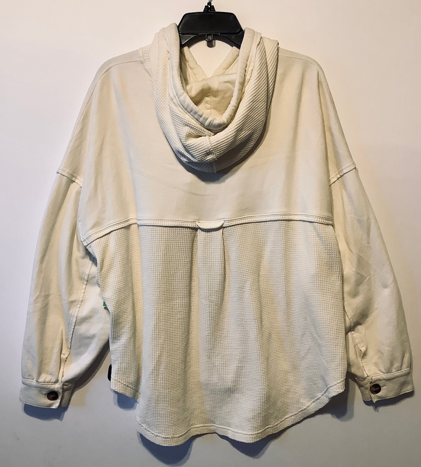 Sweatshirt Hoodie By American Eagle In Cream, Size: L