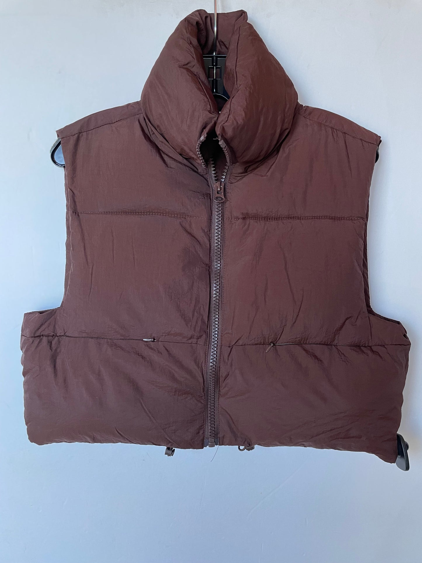 Vest Puffer & Quilted By Clothes Mentor In Brown, Size: M