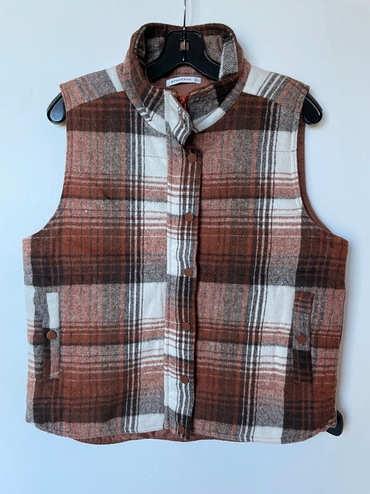 Vest Fleece By Staccato In Plaid Pattern, Size: L