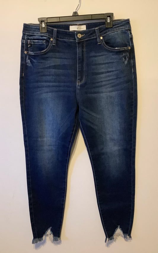 Jeans Skinny By Kancan In Blue Denim, Size: 12