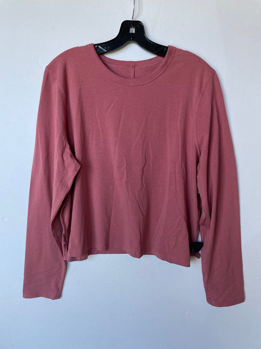 Athletic Top Long Sleeve Crewneck By Lululemon In Red, Size: L