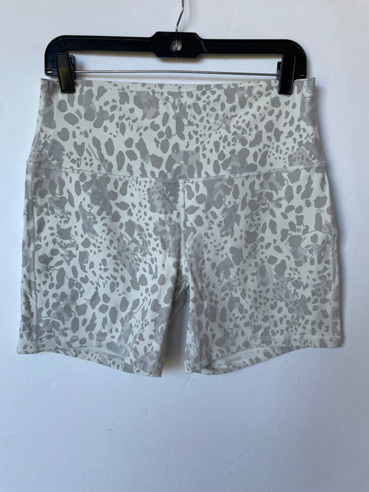 Athletic Shorts By Lululemon In Grey & White, Size: 12